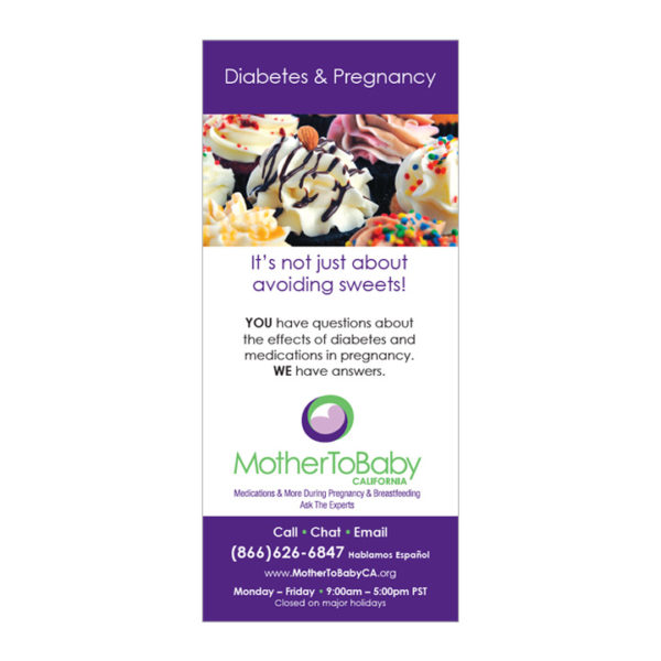 Diabetes & Pregnancy Rack Card - MotherToBaby